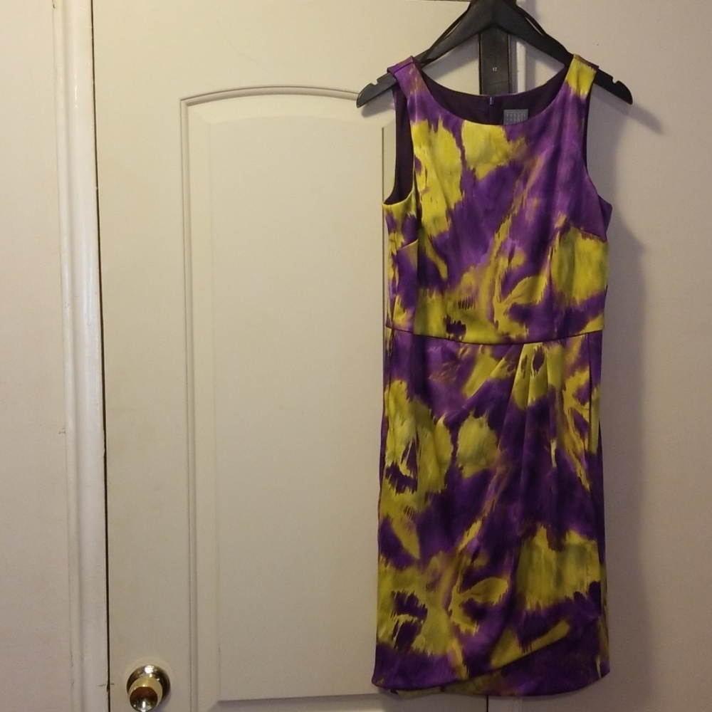Beautiful Purple and lime green dress.